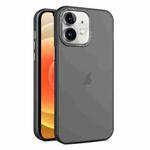 For iPhone 12 Frosted Translucent Mist Phone Case(Black)