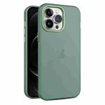 For iPhone 12 Pro Frosted Translucent Mist Phone Case(Green)