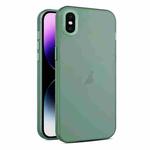 For iPhone XS / X Frosted Translucent Mist Phone Case(Green)