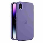 For iPhone XR Frosted Translucent Mist Phone Case(Dark Purple)