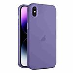 For iPhone XS Max Frosted Translucent Mist Phone Case(Dark Purple)