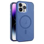 For iPhone 15 Pro MagSafe Frosted Translucent Mist Phone Case(Royal Blue)