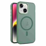 For iPhone 15 Plus MagSafe Frosted Translucent Mist Phone Case(Green)