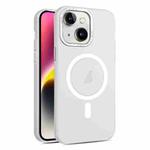 For iPhone 15 Plus MagSafe Frosted Translucent Mist Phone Case(White)