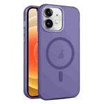 For iPhone 12 MagSafe Frosted Translucent Mist Phone Case(Dark Purple)