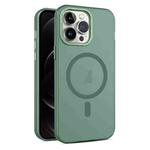 For iPhone 12 Pro Max MagSafe Frosted Translucent Mist Phone Case(Green)