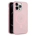 For iPhone 12 Pro MagSafe Frosted Translucent Mist Phone Case(Pink)