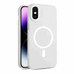 For iPhone XS / X MagSafe Frosted Translucent Mist Phone Case(White)