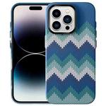 For iPhone 15 Pro Max Textile Texture Matte Ultra-thin Phone Case(Sea ??Blue)