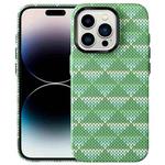 For iPhone 15 Pro Max Textile Texture Matte Ultra-thin Phone Case(Light Green)