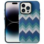 For iPhone 15 Pro Textile Texture Matte Ultra-thin Phone Case(Sea Blue)