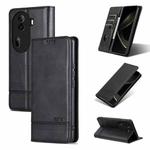 For OPPO Reno11 China AZNS Magnetic Calf Texture Flip Leather Phone Case(Black)