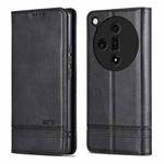 For OPPO Find X7 AZNS Magnetic Calf Texture Flip Leather Phone Case(Black)