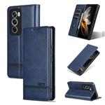 For OPPO Reno12 Global AZNS Magnetic Calf Texture Flip Leather Phone Case(Dark Blue)