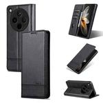 For OPPO Find X8 AZNS Magnetic Calf Texture Flip Leather Phone Case(Black)