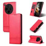 For OPPO Find X8 AZNS Magnetic Calf Texture Flip Leather Phone Case(Red)