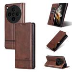 For OPPO Find X8 Pro AZNS Magnetic Calf Texture Flip Leather Phone Case(Dark Brown)