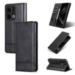 For OPPO Reno13 AZNS Magnetic Calf Texture Flip Leather Phone Case(Black)