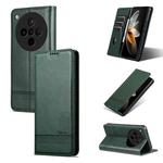 For OPPO Find X8s+ AZNS Magnetic Calf Texture Flip Leather Phone Case(Dark Green)