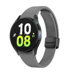 For Samsung Galaxy Watch 6 Magnetic Folding Black Buckle Silicone Watch Band(Grey)