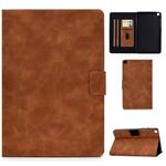 For Samsung Galaxy Tab A 8.0 (2019) T290/T295 Cowhide Texture Horizontal Flip Leather Case with Holder & Card Slots(Brown)