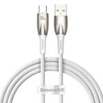 Baseus Lamp Ring Series 100W USB to USB-C/Type-C Fast Charge Data Cable, Length: 1m(White)