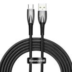 Baseus Lamp Ring Series 100W USB to USB-C/Type-C Fast Charge Data Cable, Length: 2m(Black)