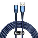 Baseus Lamp Ring Series 100W USB to USB-C/Type-C Fast Charge Data Cable, Length: 2m(Blue)