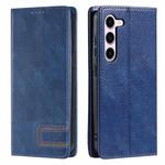 For Samsung Galaxy S23 5G TTUDRCH RFID Retro Texture Magnetic Leather Phone Case(Blue)