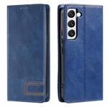 For Samsung Galaxy S22+ 5G TTUDRCH RFID Retro Texture Magnetic Leather Phone Case(Blue)