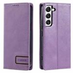 For Samsung Galaxy S22+ 5G TTUDRCH RFID Retro Texture Magnetic Leather Phone Case(Purple)