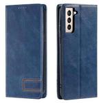 For Samsung Galaxy S21 5G TTUDRCH RFID Retro Texture Magnetic Leather Phone Case(Blue)