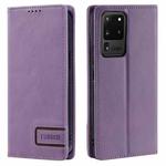 For Samsung Galaxy S20 Ultra TTUDRCH RFID Retro Texture Magnetic Leather Phone Case(Purple)