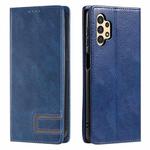 For Samsung Galaxy A32 4G TTUDRCH RFID Retro Texture Magnetic Leather Phone Case(Blue)