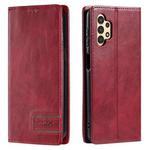 For Samsung Galaxy A32 5G / M32 5G TTUDRCH RFID Retro Texture Magnetic Leather Phone Case(Red)