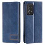 For Samsung Galaxy A72 5G / 4G TTUDRCH RFID Retro Texture Magnetic Leather Phone Case(Blue)