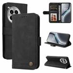 For OnePlus Ace 3 Pro Skin Feel Life Tree Metal Button Leather Phone Case(Black)