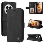 For OnePlus 13 Skin Feel Life Tree Metal Button Leather Phone Case(Black)