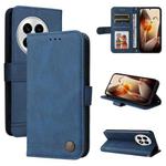 For OnePlus 13 Skin Feel Life Tree Metal Button Leather Phone Case(Blue)