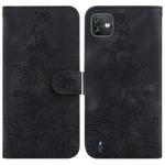 For Wiko Y82 Lily Embossed Leather Phone Case(Black)