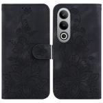 For OnePlus Nord CE4 5G Lily Embossed Leather Phone Case(Black)