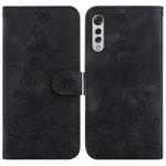 For LG Velvet 4G / 5G / G9 Lily Embossed Leather Phone Case(Black)