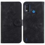 For Nokia G11 Plus Lily Embossed Leather Phone Case(Black)