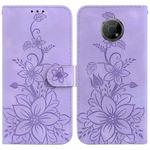 For Nokia G300 Lily Embossed Leather Phone Case(Purple)
