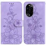 For Huawei nova 13 Pro Lily Embossed Leather Phone Case(Purple)