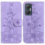 For Infinix Hot 20 5G Lily Embossed Leather Phone Case(Purple)