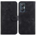 For Infinix Hot 20 5G Lily Embossed Leather Phone Case(Black)