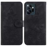 For Infinix Zero 20 / X6821 Lily Embossed Leather Phone Case(Black)