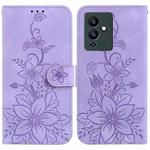 For Infinix Note 12 Pro 5G / Note 12 5G Lily Embossed Leather Phone Case(Purple)