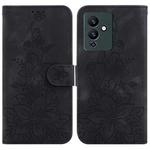 For Infinix Note 12 Pro 5G / Note 12 5G Lily Embossed Leather Phone Case(Black)
